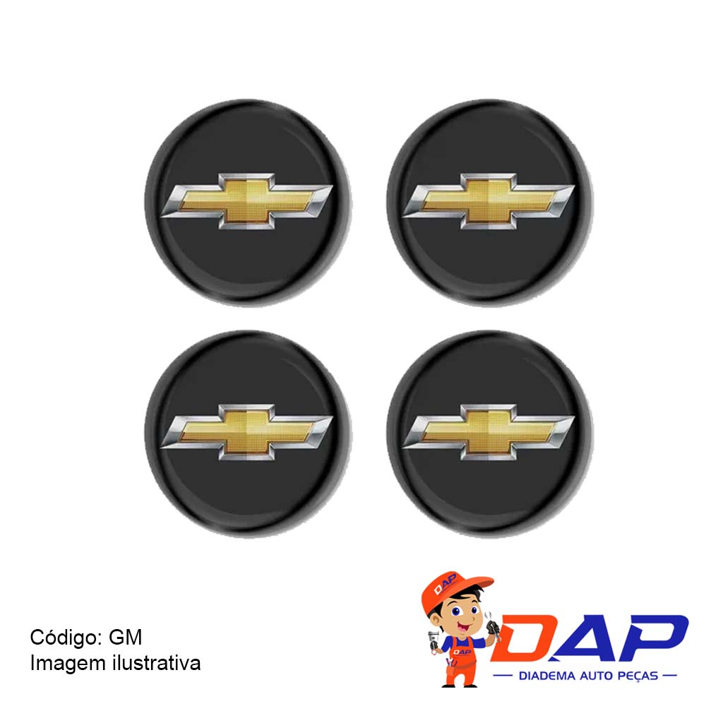 Emblema Calota Universal Dourado 48MM – Chevrolet GM • Auto Peças